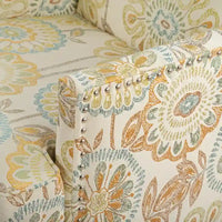 GDFStudio - Fauteuil d'appoint moderne Bella pour salon avec pieds en bouleau et revêtement en tissu confortable