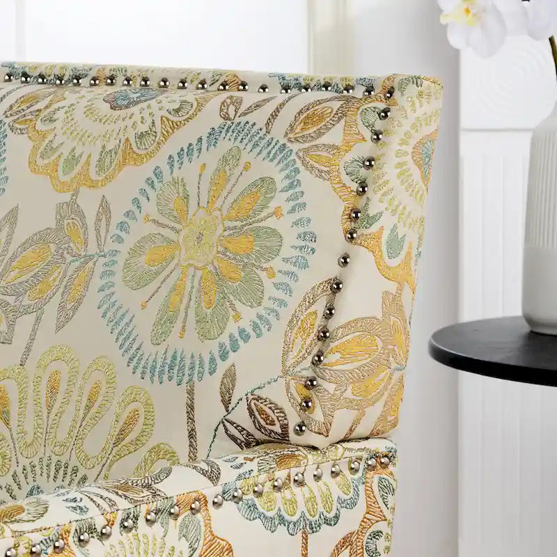 GDFStudio - Fauteuil d'appoint moderne Bella pour salon avec pieds en bouleau et revêtement en tissu confortable