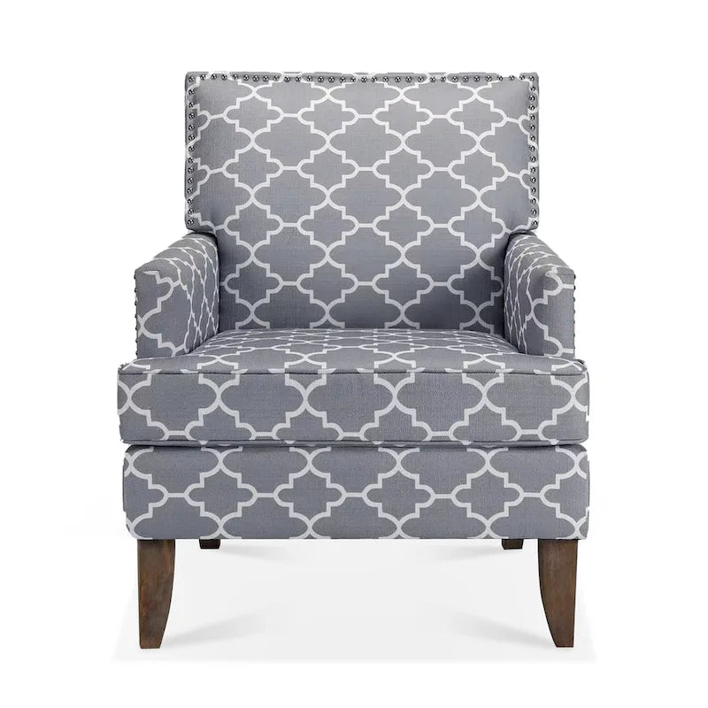 GDFStudio - Fauteuil d'appoint moderne Bella pour salon avec pieds en bouleau et revêtement en tissu confortable