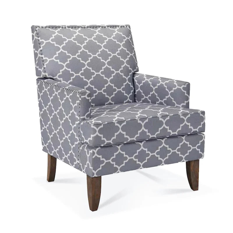 GDFStudio - Fauteuil d'appoint moderne Bella pour salon avec pieds en bouleau et revêtement en tissu confortable