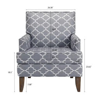 GDFStudio - Fauteuil d'appoint moderne Bella pour salon avec pieds en bouleau et revêtement en tissu confortable