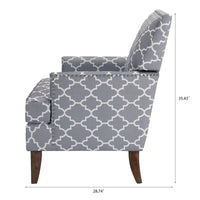 GDFStudio - Fauteuil d'appoint moderne Bella pour salon avec pieds en bouleau et revêtement en tissu confortable