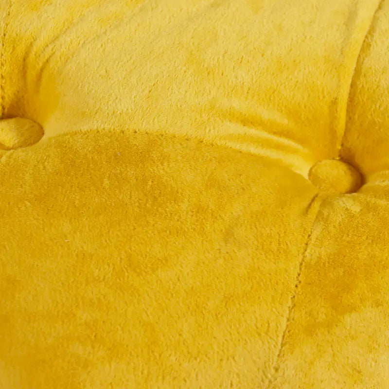 Ottoman capitonné carré en velours moderne par GDFStudio