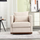GDFStudio - Fauteuil baril pivotant Harper en chenille avec base en métal robuste et design ergonomique
