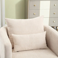 GDFStudio - Fauteuil baril pivotant Harper en chenille avec base en métal robuste et design ergonomique