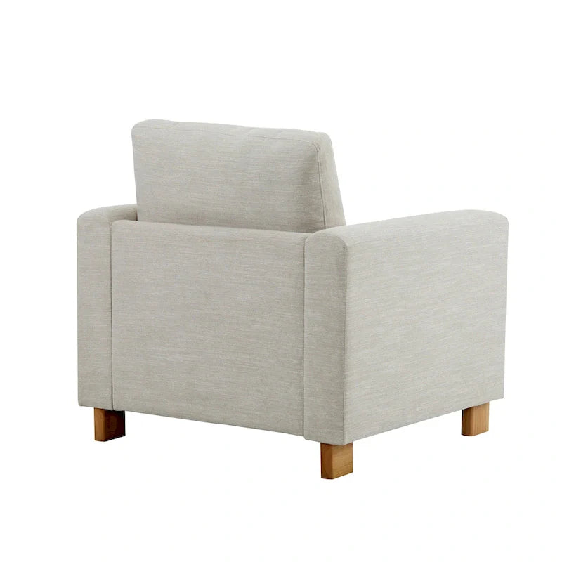 Christopher Knight Home - Fauteuil rembourré Harmonia avec cadre en bois massif et coussins moelleux