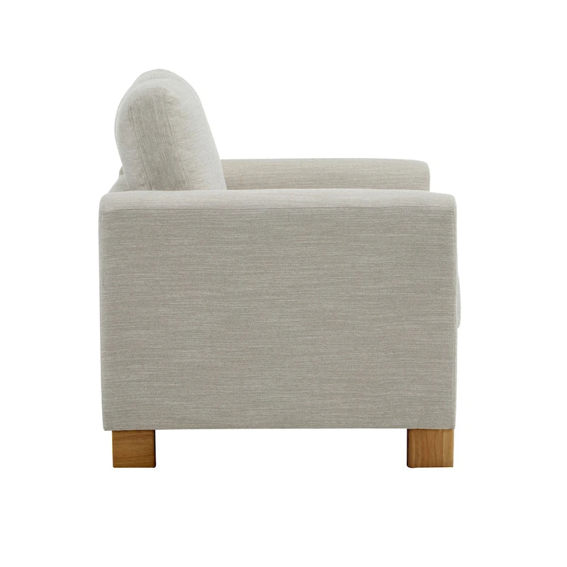 Christopher Knight Home - Fauteuil rembourré Harmonia avec cadre en bois massif et coussins moelleux