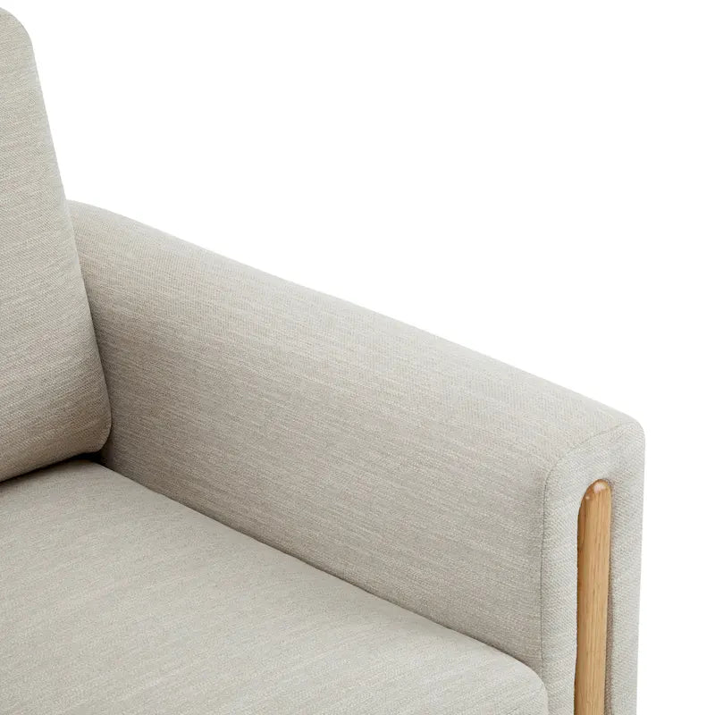Christopher Knight Home - Fauteuil rembourré Harmonia avec cadre en bois massif et coussins moelleux