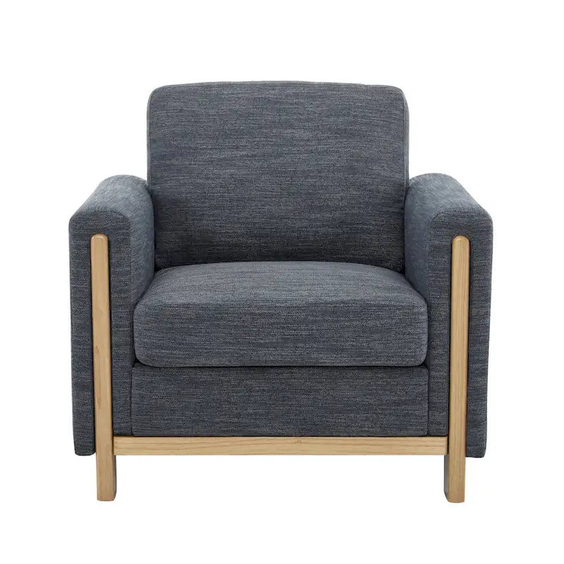 Christopher Knight Home - Fauteuil rembourré Harmonia avec cadre en bois massif et coussins moelleux