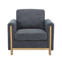 Christopher Knight Home - Fauteuil rembourré Harmonia avec cadre en bois massif et coussins moelleux