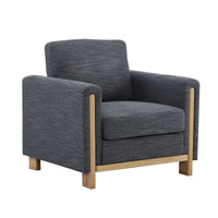 Christopher Knight Home - Fauteuil rembourré Harmonia avec cadre en bois massif et coussins moelleux