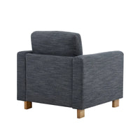 Christopher Knight Home - Fauteuil rembourré Harmonia avec cadre en bois massif et coussins moelleux