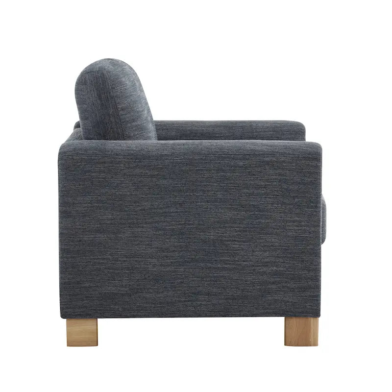 Christopher Knight Home - Fauteuil rembourré Harmonia avec cadre en bois massif et coussins moelleux