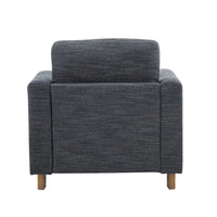 Christopher Knight Home - Fauteuil rembourré Harmonia avec cadre en bois massif et coussins moelleux