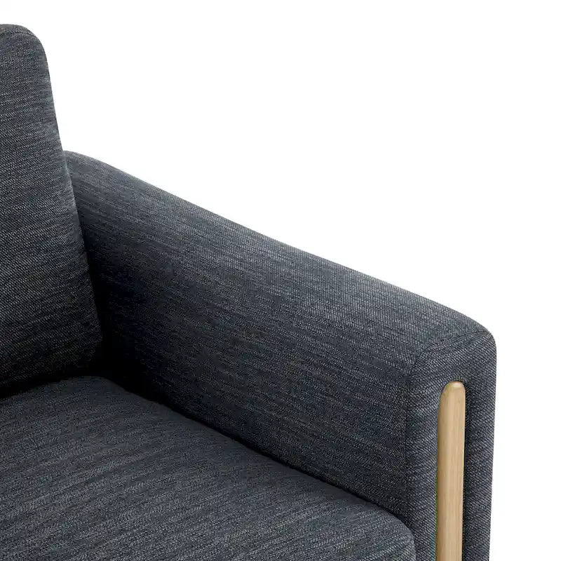 Christopher Knight Home - Fauteuil rembourré Harmonia avec cadre en bois massif et coussins moelleux