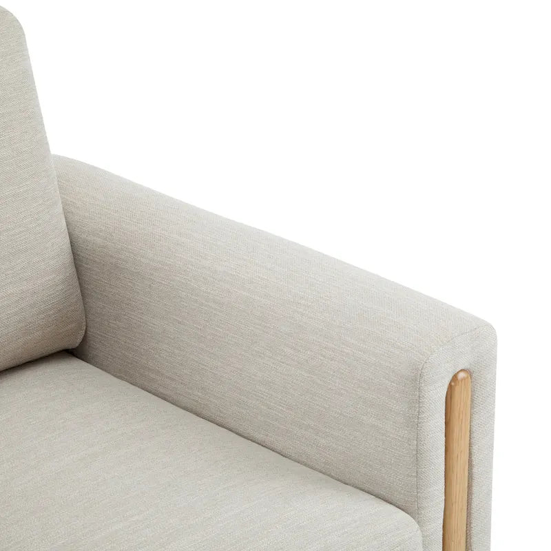 Christopher Knight Home - Fauteuil rembourré Harmonia avec cadre en bois massif et coussins moelleux