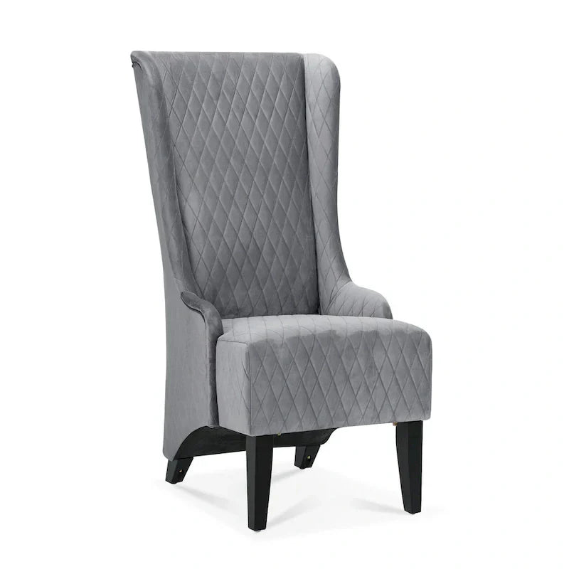 Christopher Knight Home - Fauteuil à oreilles haut de dossier en velours Evelyn avec pieds en bois