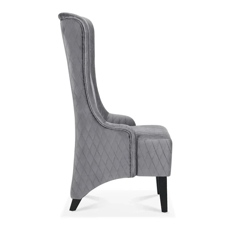 Christopher Knight Home - Fauteuil à oreilles haut de dossier en velours Evelyn avec pieds en bois
