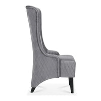 Christopher Knight Home - Fauteuil à oreilles haut de dossier en velours Evelyn avec pieds en bois