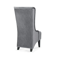 Christopher Knight Home - Fauteuil à oreilles haut de dossier en velours Evelyn avec pieds en bois