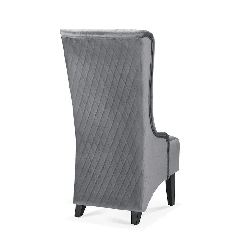 Christopher Knight Home - Fauteuil à oreilles haut de dossier en velours Evelyn avec pieds en bois
