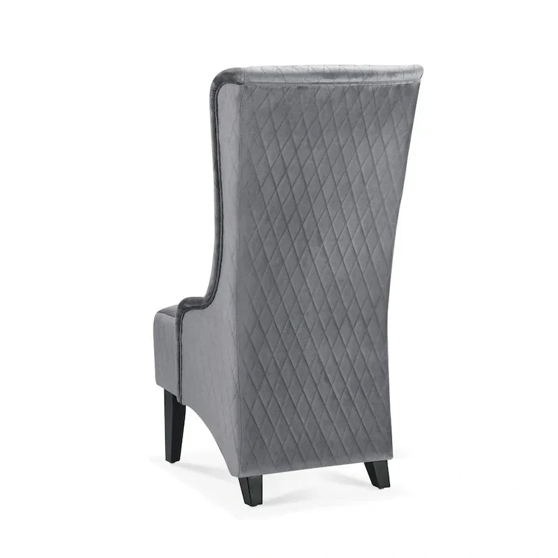 Christopher Knight Home - Fauteuil à oreilles haut de dossier en velours Evelyn avec pieds en bois