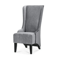 Christopher Knight Home - Fauteuil à oreilles haut de dossier en velours Evelyn avec pieds en bois