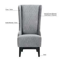 Christopher Knight Home - Fauteuil à oreilles haut de dossier en velours Evelyn avec pieds en bois