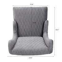 Christopher Knight Home - Fauteuil à oreilles haut de dossier en velours Evelyn avec pieds en bois