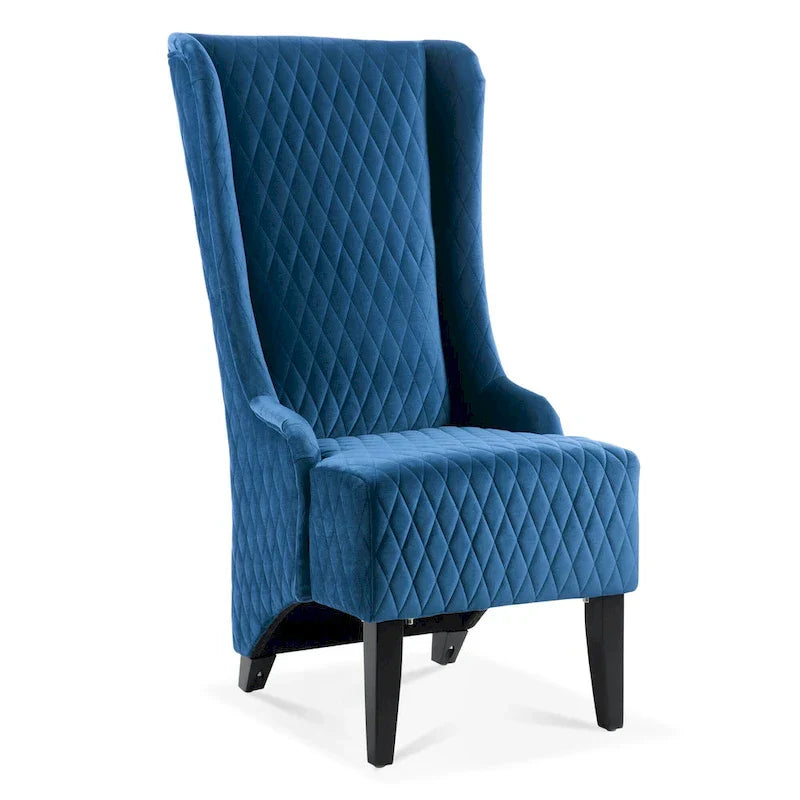 Christopher Knight Home - Fauteuil à oreilles haut de dossier en velours Evelyn avec pieds en bois