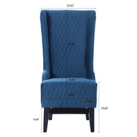 Christopher Knight Home - Fauteuil à oreilles haut de dossier en velours Evelyn avec pieds en bois