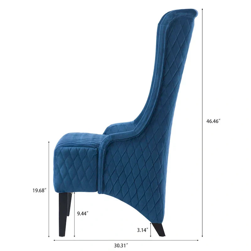 Christopher Knight Home - Fauteuil à oreilles haut de dossier en velours Evelyn avec pieds en bois