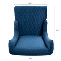Christopher Knight Home - Fauteuil à oreilles haut de dossier en velours Evelyn avec pieds en bois