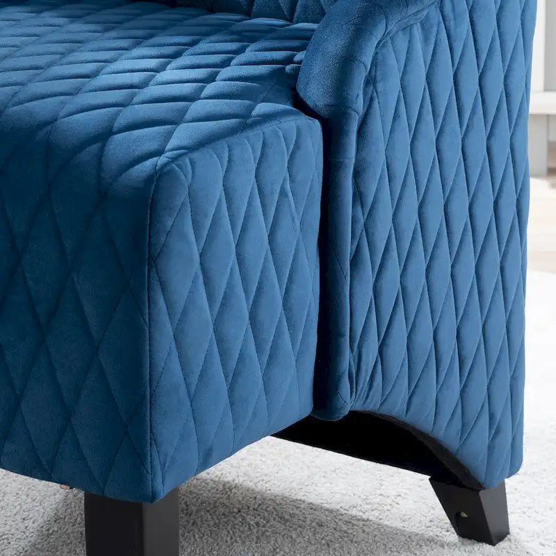Christopher Knight Home - Fauteuil à oreilles haut de dossier en velours Evelyn avec pieds en bois