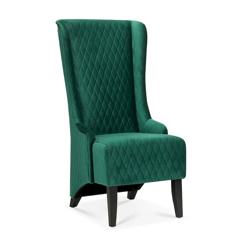 Christopher Knight Home - Fauteuil à oreilles haut de dossier en velours Evelyn avec pieds en bois