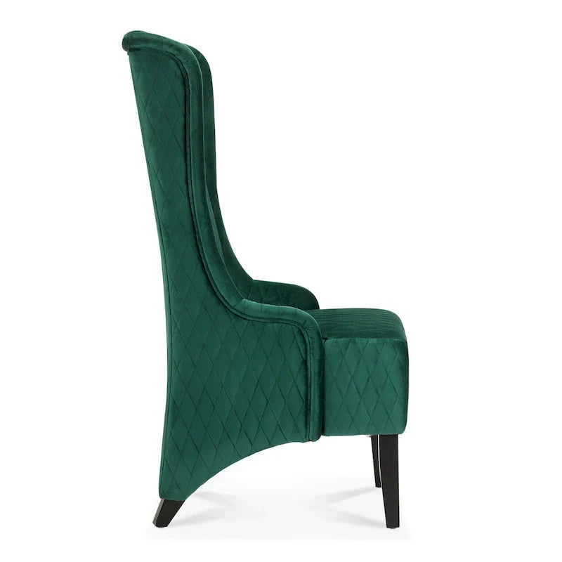 Christopher Knight Home - Fauteuil à oreilles haut de dossier en velours Evelyn avec pieds en bois