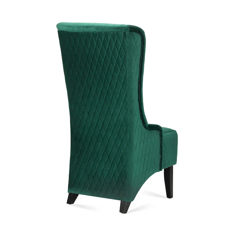 Christopher Knight Home - Fauteuil à oreilles haut de dossier en velours Evelyn avec pieds en bois