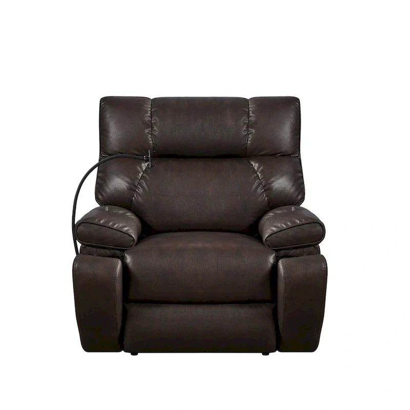 Christopher Knight Home - Fauteuil Élévateur Inclinable avec Doubles Moteurs, Massage, Chaleur, Porte-Gobelets et Support Téléphone Réglable