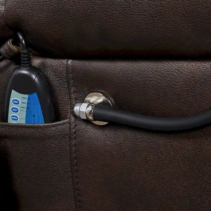 Christopher Knight Home - Fauteuil Élévateur Inclinable avec Doubles Moteurs, Massage, Chaleur, Porte-Gobelets et Support Téléphone Réglable