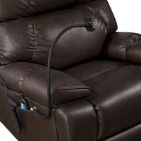 Christopher Knight Home - Fauteuil Élévateur Inclinable avec Doubles Moteurs, Massage, Chaleur, Porte-Gobelets et Support Téléphone Réglable