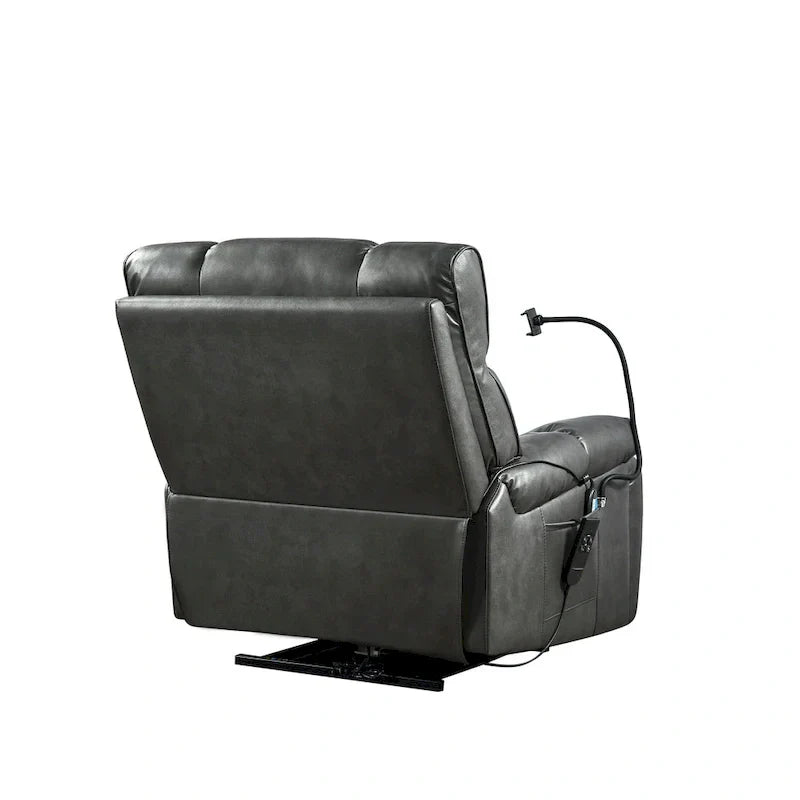 Christopher Knight Home - Fauteuil Élévateur Inclinable avec Doubles Moteurs, Massage, Chaleur, Porte-Gobelets et Support Téléphone Réglable