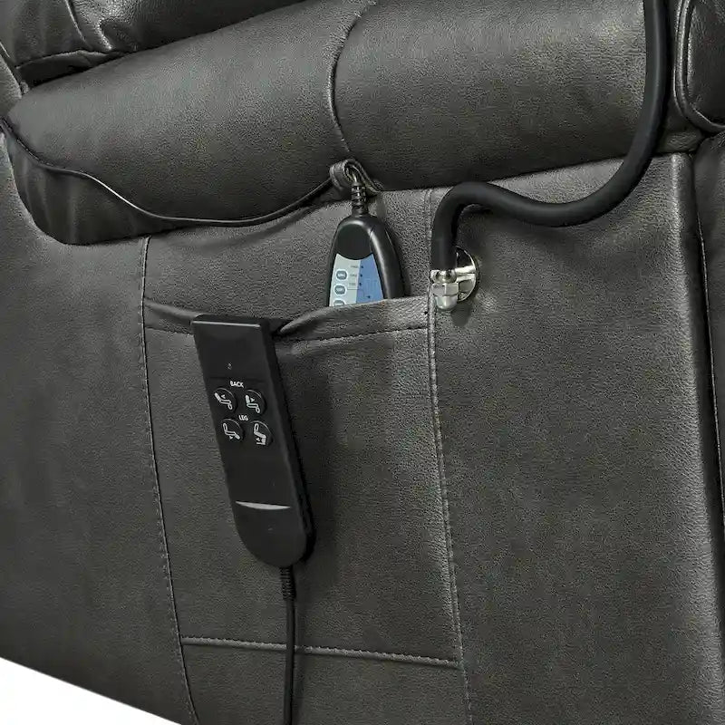 Christopher Knight Home - Fauteuil Élévateur Inclinable avec Doubles Moteurs, Massage, Chaleur, Porte-Gobelets et Support Téléphone Réglable