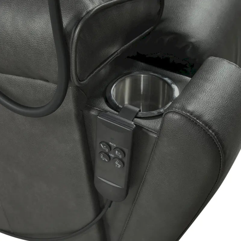 Christopher Knight Home - Fauteuil Élévateur Inclinable avec Doubles Moteurs, Massage, Chaleur, Porte-Gobelets et Support Téléphone Réglable