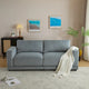 Christopher Knight Home - Causeuse Canapé Rembourrée Moderne Grace 81 pouces à Accoudoirs Carrés