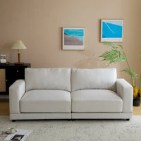 Christopher Knight Home - Causeuse Canapé Rembourrée Moderne Grace 81 pouces à Accoudoirs Carrés