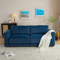 Christopher Knight Home - Causeuse Canapé Rembourrée Moderne Grace 81 pouces à Accoudoirs Carrés
