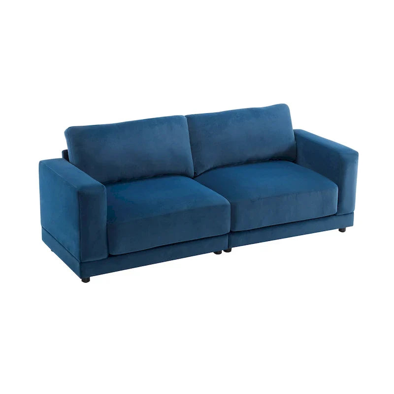 Christopher Knight Home - Causeuse Canapé Rembourrée Moderne Grace 81 pouces à Accoudoirs Carrés