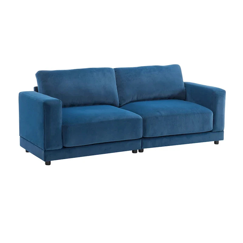 Christopher Knight Home - Causeuse Canapé Rembourrée Moderne Grace 81 pouces à Accoudoirs Carrés