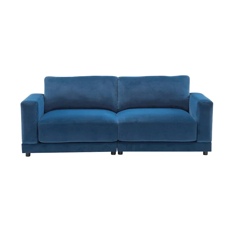 Christopher Knight Home - Causeuse Canapé Rembourrée Moderne Grace 81 pouces à Accoudoirs Carrés