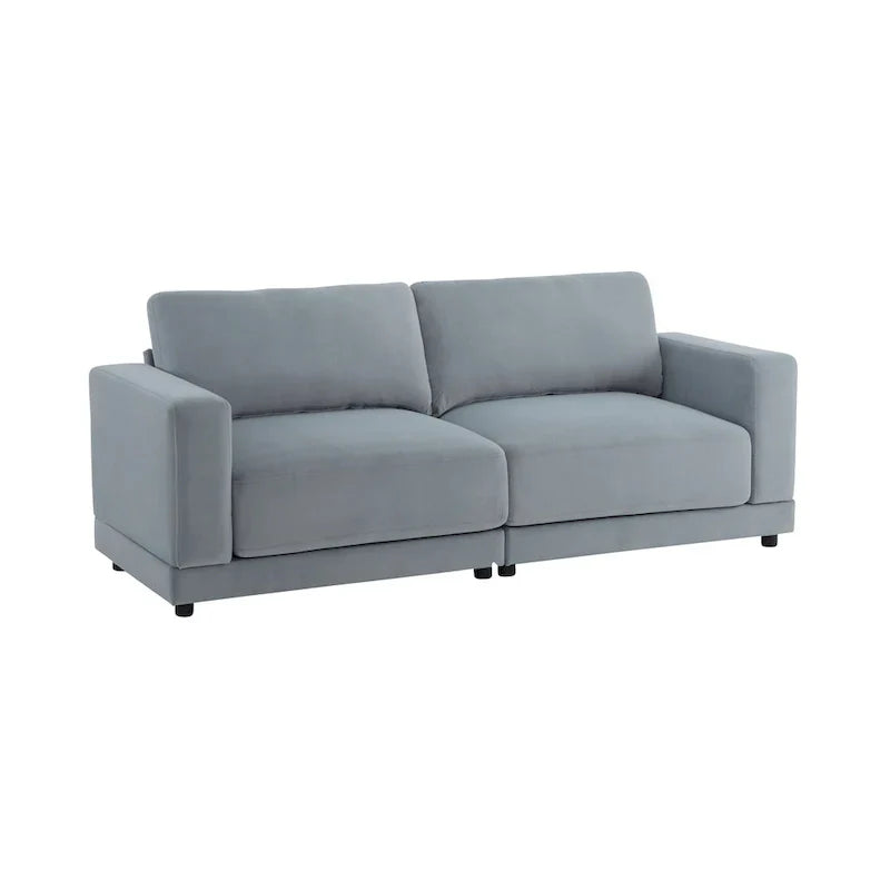 Christopher Knight Home - Causeuse Canapé Rembourrée Moderne Grace 81 pouces à Accoudoirs Carrés